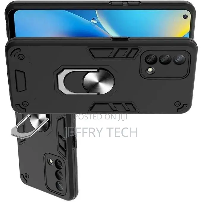Black Amour Case for Oppo A74 Case (Black Cover)
