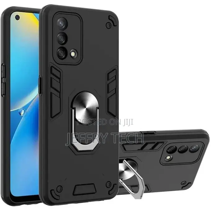 Black Amour Case for Oppo A74 Case (Black Cover)
