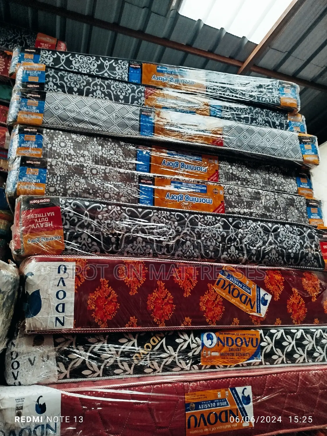 6by6 8inch MD Mattresses + Free Delivery.