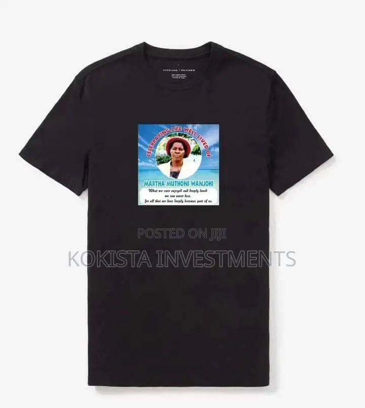 Funeral Customized Round Neck T-Shirt