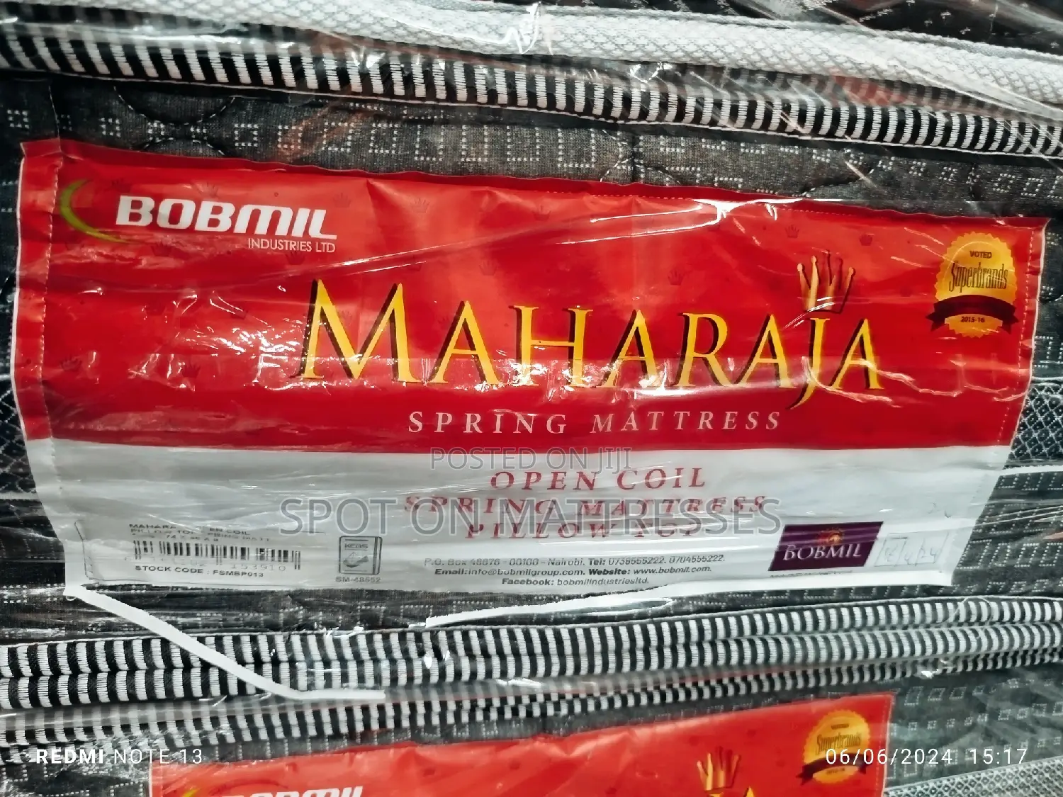 Bobmil Maharaja Pillowtop 10" Spring Mattresses.