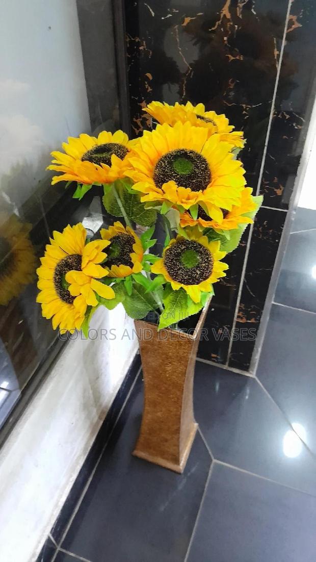 Sunflowers and Vase Wooden