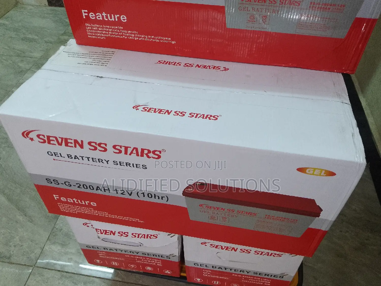 Seven SS Solar Battery<>12v 200ah Dry Cell