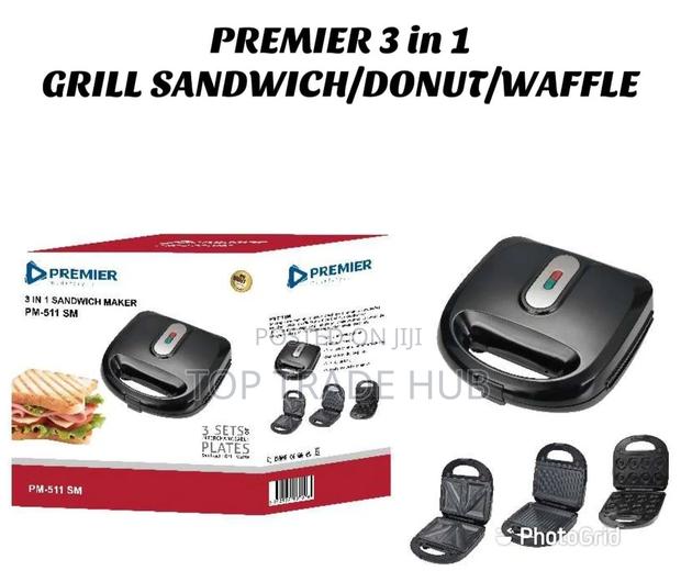 Premier 3in1 Grill Sandwich/Donut/Waffle Machine