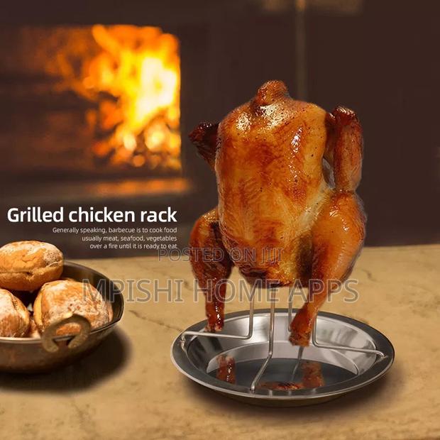 Stainless Steel Chicken Roaster Stand - main view