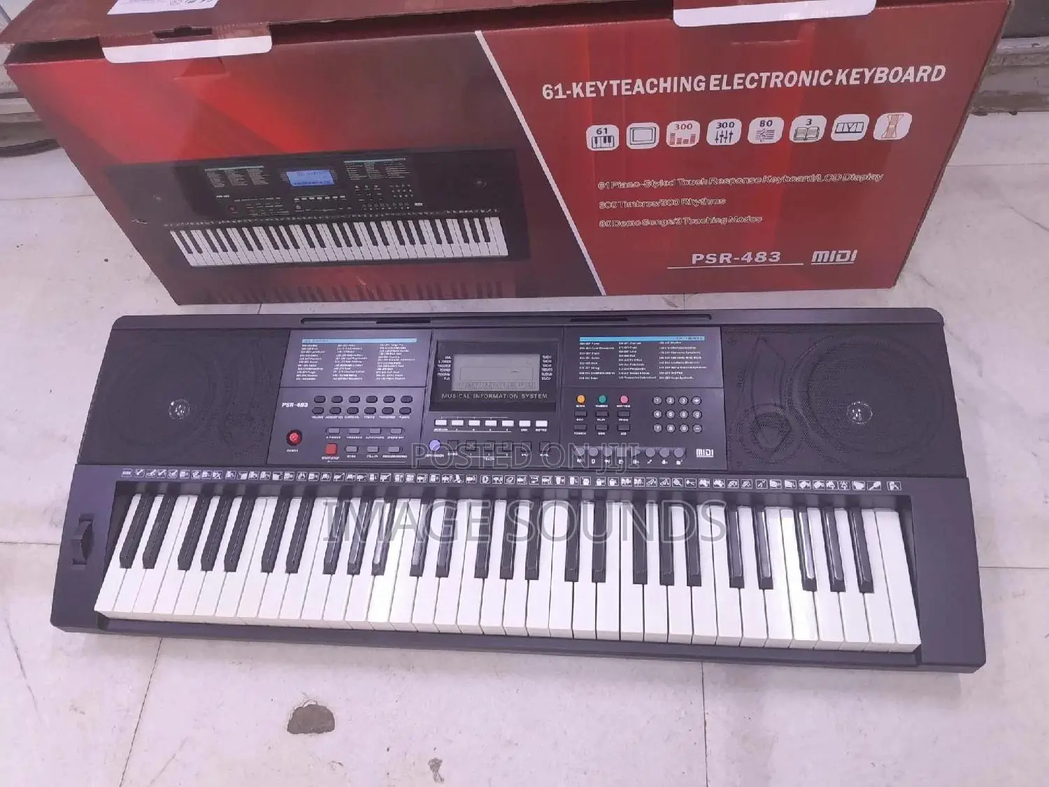 61 Keys Teaching Electronic Keyboard PSR 483 Midi