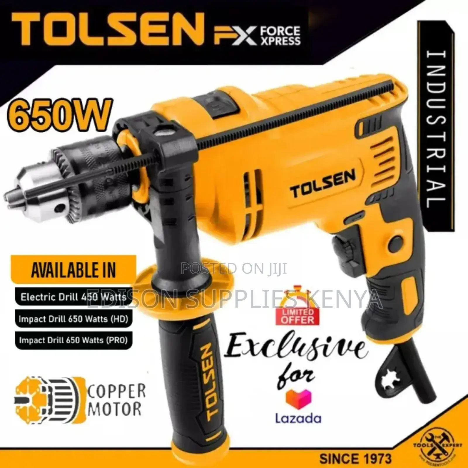 Drills Hammer Drill 650W Tolsen Impact Drill 650watts Drill