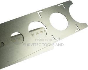 Stainless Stee Tile Ruler Adjustable Punching Hand Tool - thumbnail 2