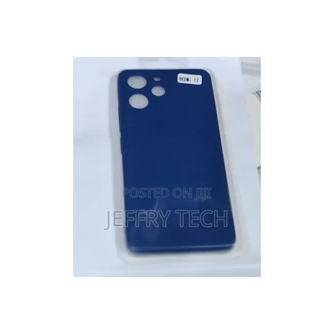 Silicon Back Case for Redmi 12- Blue