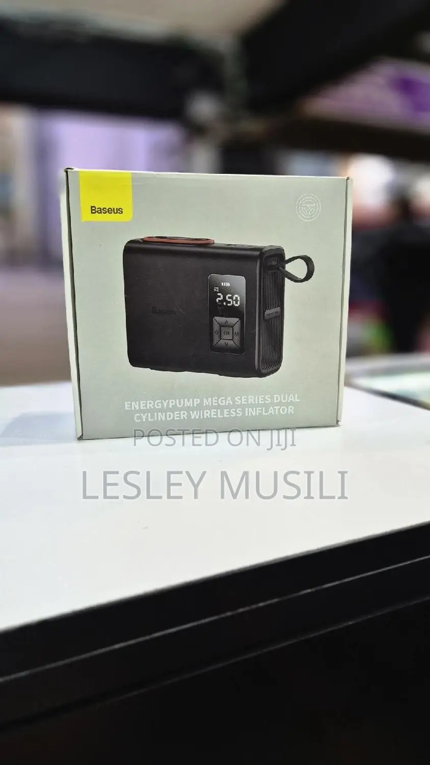 Baseus Mega Energy Pumpdual Cylinder Wireless Inflator Black