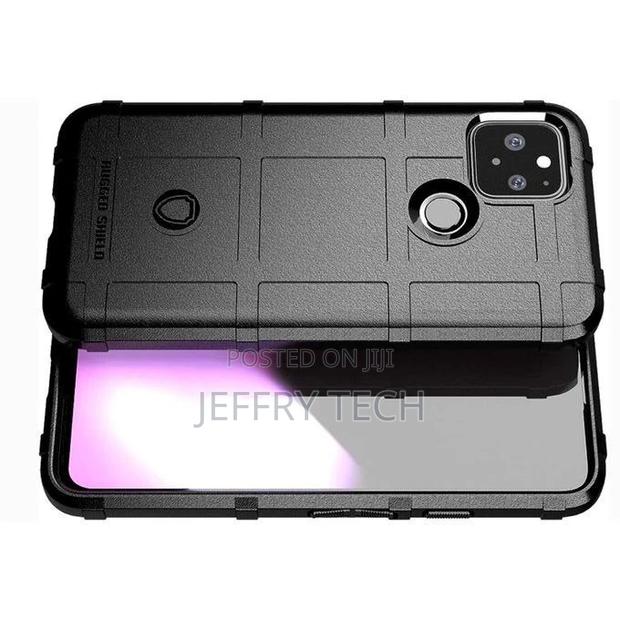 Rugged Shield Back Case for Google Pixel 5 - Black - thumbnail 2