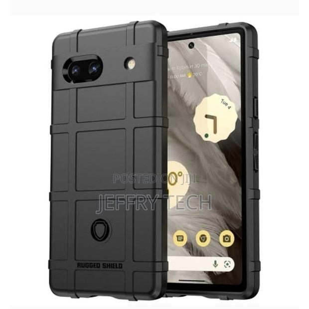 Rugged Shield Back Case for Google Pixel 7a - Black