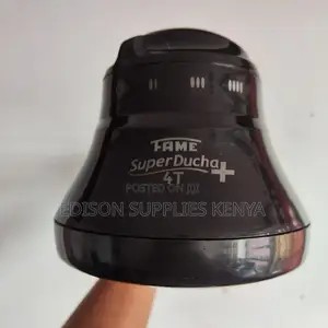Black Instant Shower Fame 4T Water Heater + Black Shower Arm