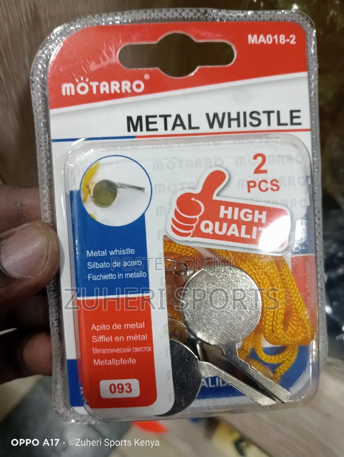Metal Whistle Set of 2