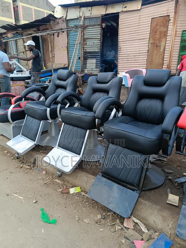Barber Seats, Black and Silver  - main view