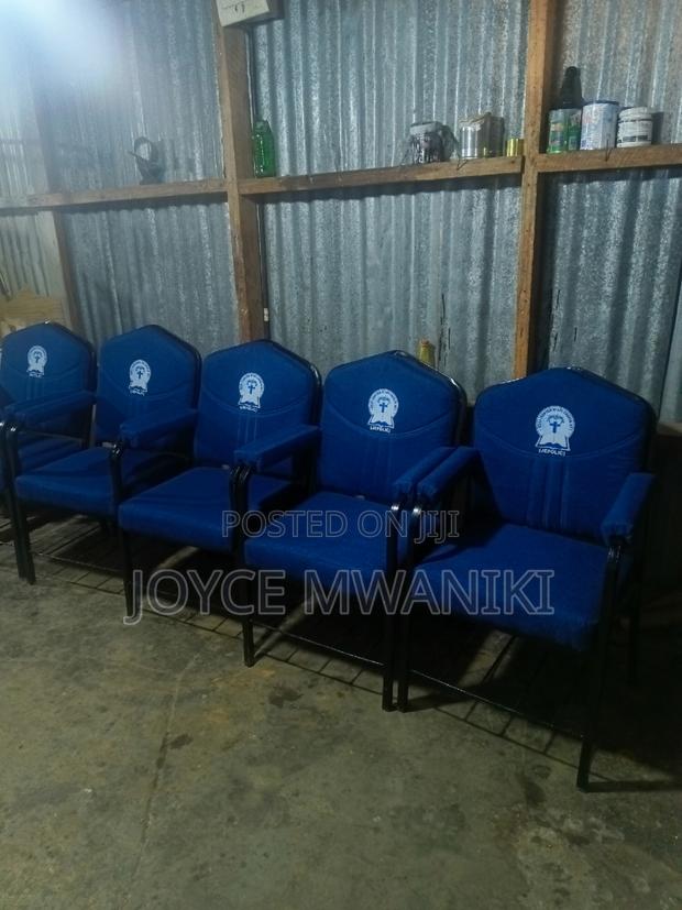 Church Chairs, With Armrest Dark Blue  - thumbnail 2