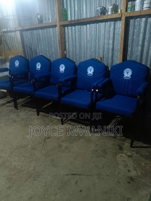 Church Chairs, With Armrest Dark Blue  - thumbnail 3