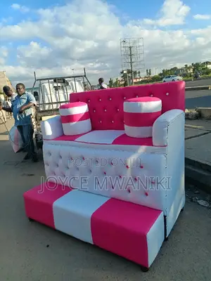 Pedicure 2 Seater Pink and White With Armrest 