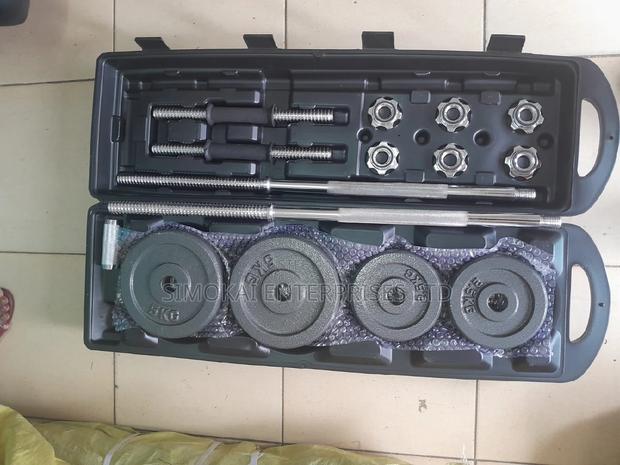 Cast Iron 50kg Adjustable Dumbell Set - main view