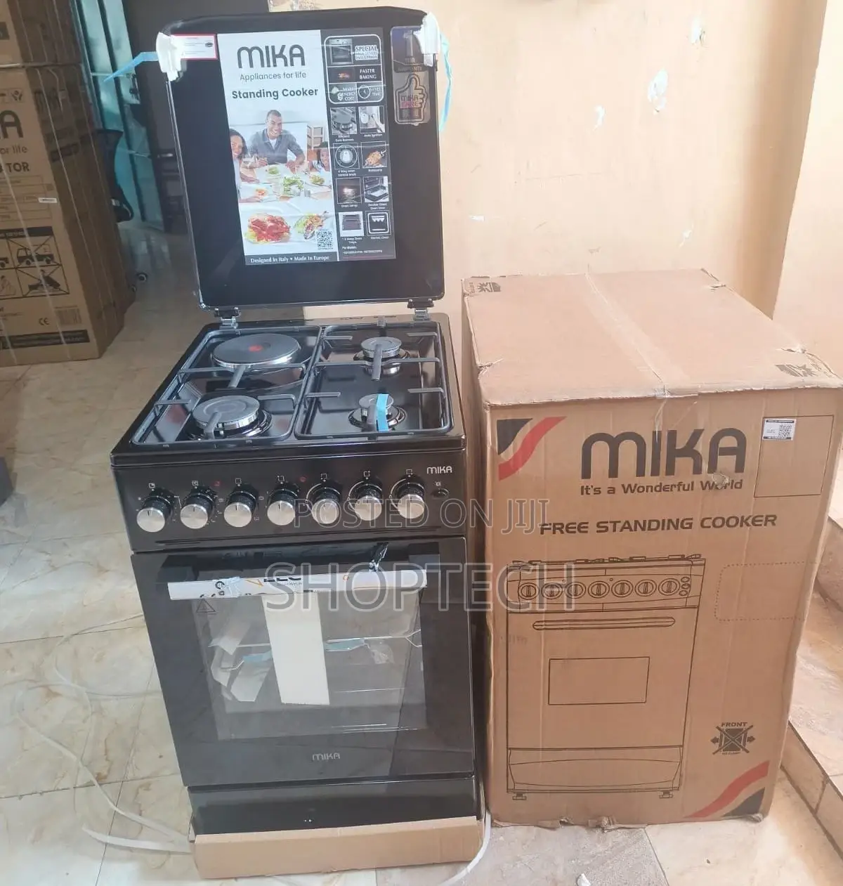 Mika 50*60 3+1 Standing Cooker With Electric Oven