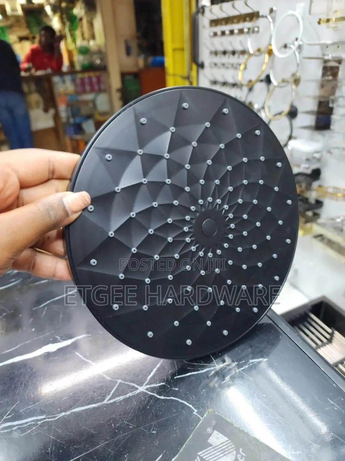 Black Round Shower Head