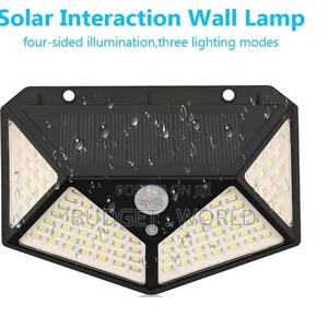 Garden Patio Yard Front Door Garage 100xled Solar Walllight - thumbnail 2