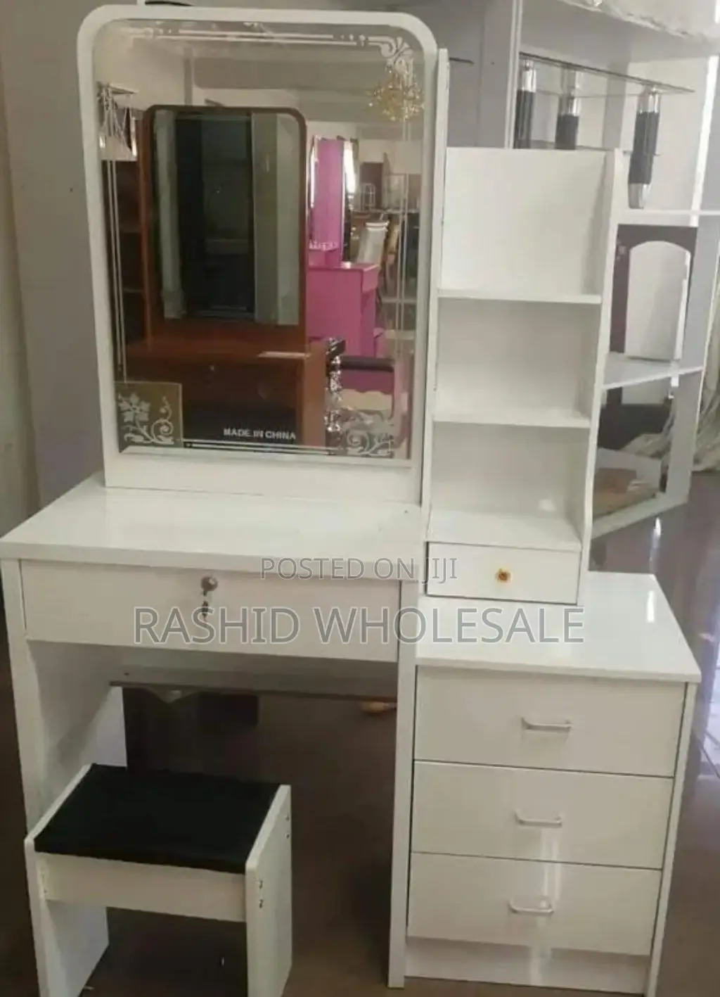 Dressing Table, Sliding Mirror.