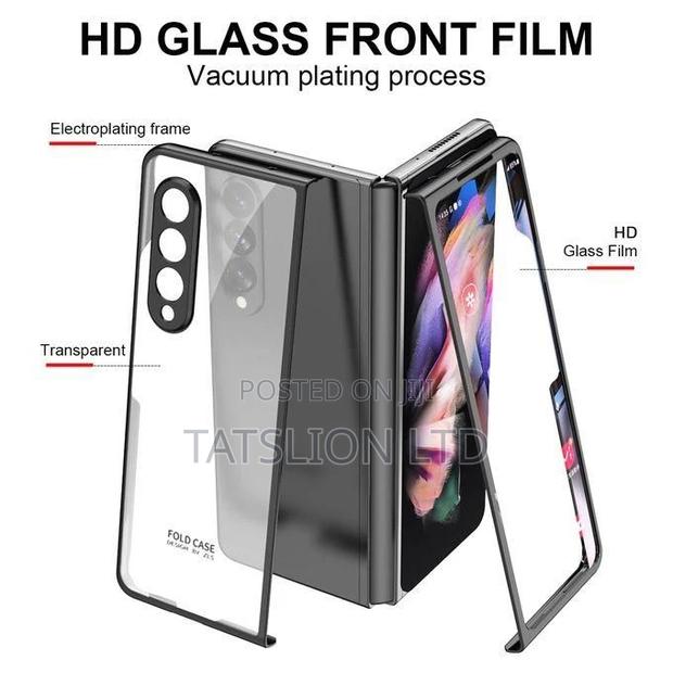 Amsung Galaxy Z Fold 3 5G Cover Plating Frame Hard Clear - thumbnail 2