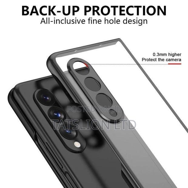 Amsung Galaxy Z Fold 3 5G Cover Plating Frame Hard Clear - thumbnail 4