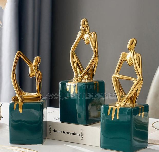 Abstract Ceramic Thinker Decor