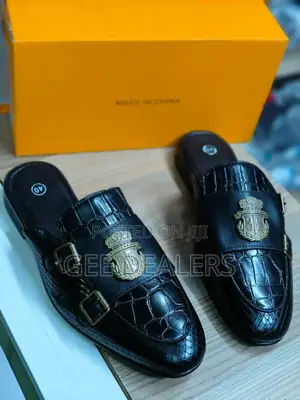 Billionare Black Mules>Men Slip-on Shoes>Mule Shoes for Men