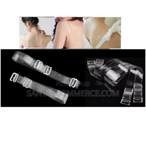 Clear Transparent Elastic Bra Straps - main view