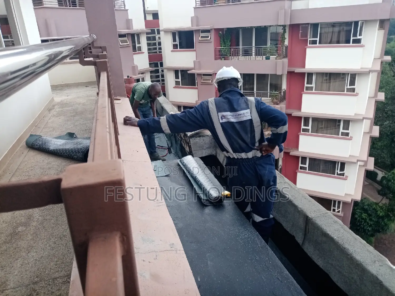 Concrete Flat Roofs and Gutters Waterproofing APP Membrane