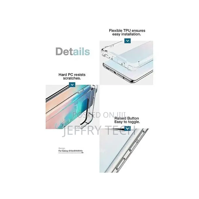 Samsung S10 Plus Transparent Case and Full Sreen Protector