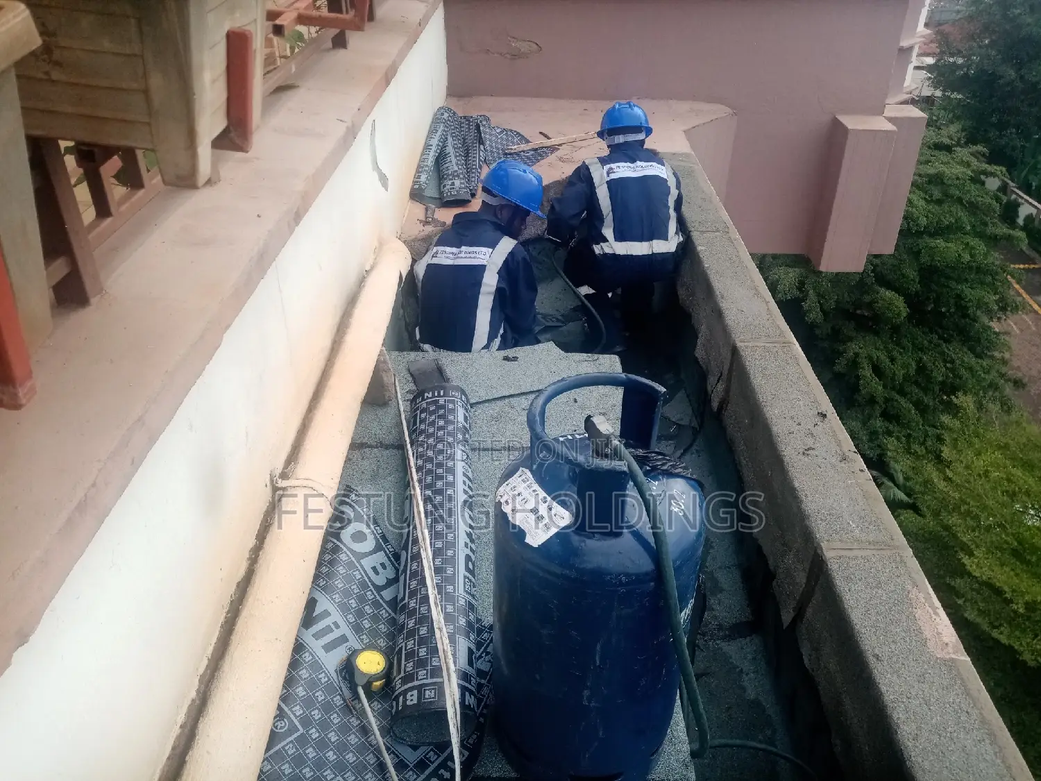 APP Membrane Waterproof Burn to Concrete Gutters