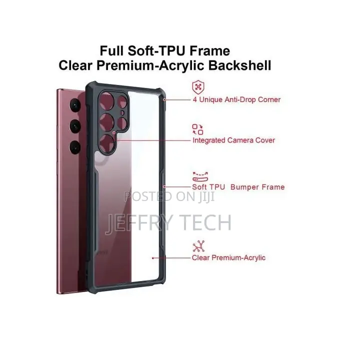 Xundd Transparent Cover Case for Samsung Galaxy S22 Ultra