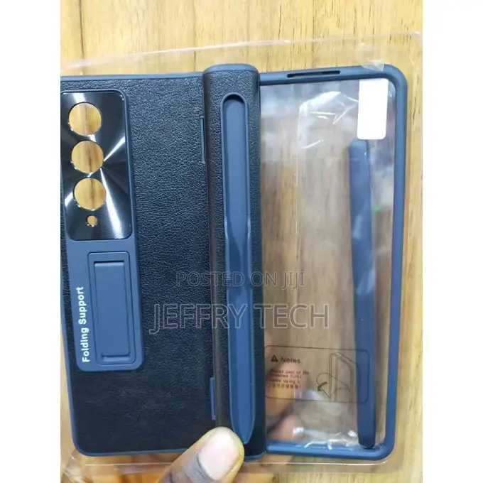 Samsung Galaxy Z Fold 4 Leather Case and Screen Protector Wi