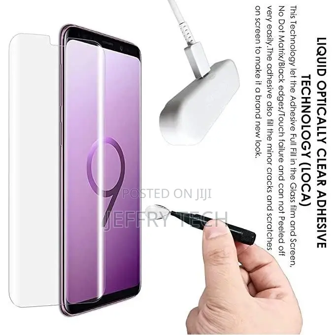 UV Glue Curve Glass Screen Protector for Samsung Galaxy S9