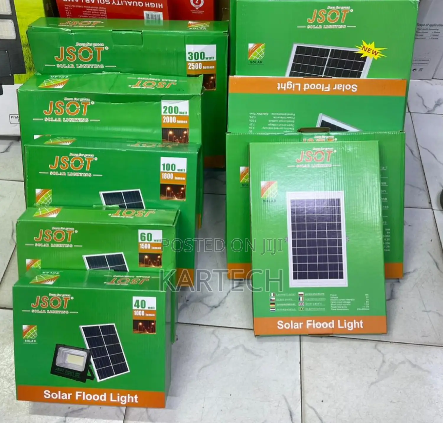 300W JSOT Solar Floodlight High Power Outdoor Security