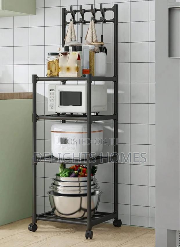 *4 Tier Multipurpose Rack With Hooks - main view