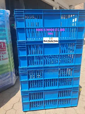 Blue Strong Plastic Crates Size H360 X W400 X L587