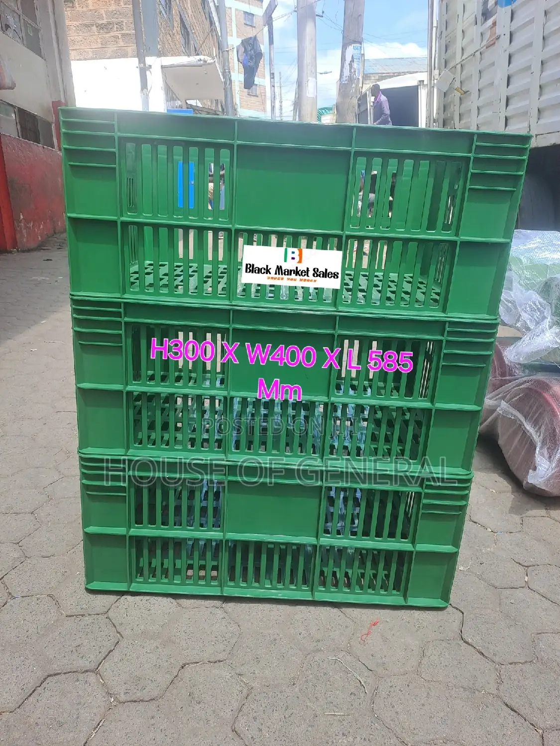 Green Kenpoly Plastic Crates