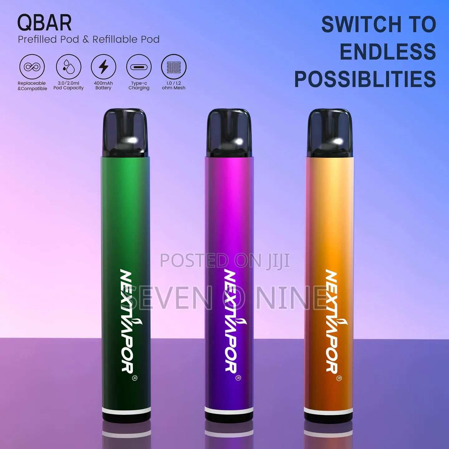 QBAR Refillable Pod Vape System