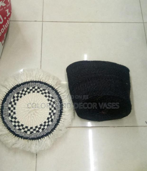 Black Basket and Matching Mat - main view