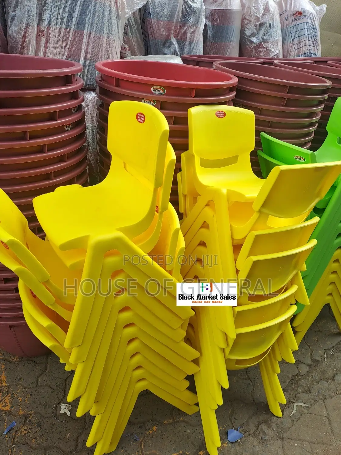 Yellow Kids Plastic Chair