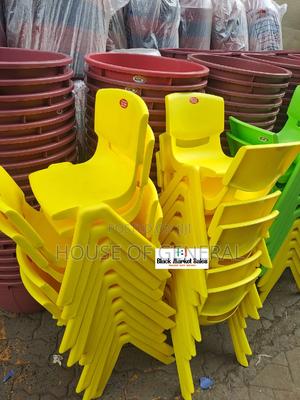 Yellow Kids Plastic Chair - thumbnail 2