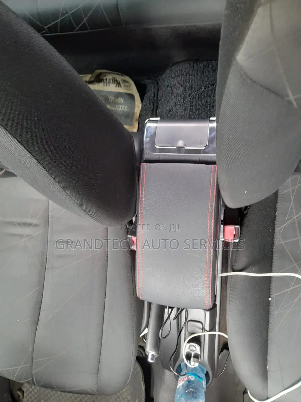 Luxury Arm Rest on Honda Fit [7 USB Ports]