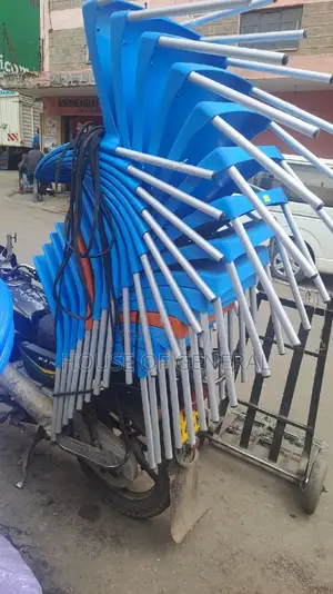 Armless Plastic Chair With Metal Legs