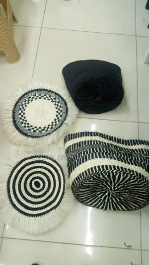 Black and White Mats and Baskets