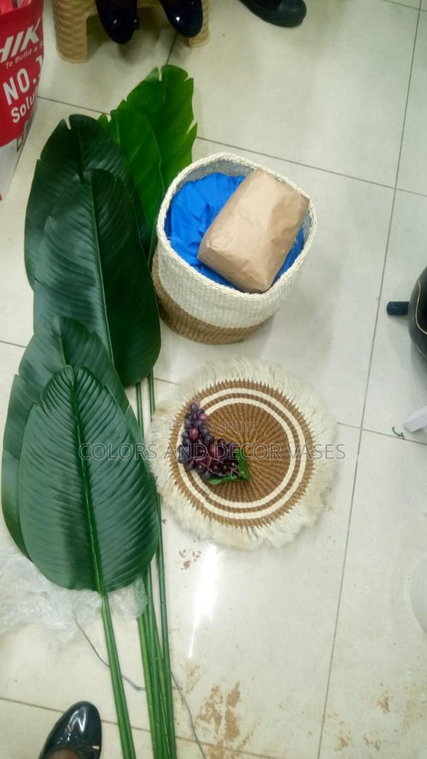 Banana Plant, Basket and Mat Decor